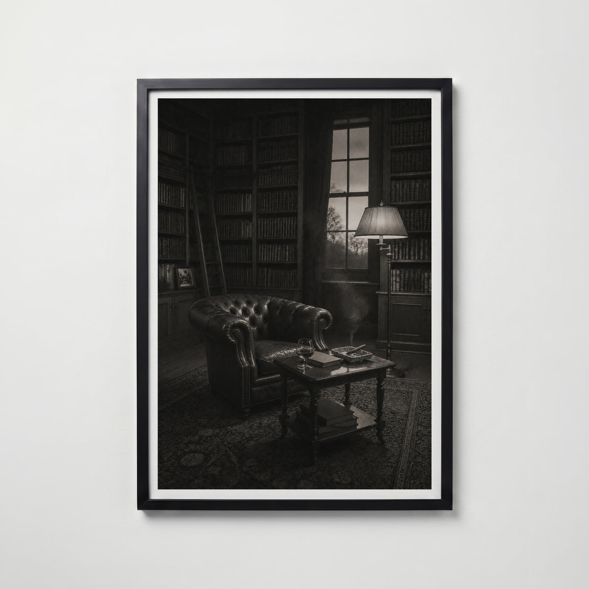 Plakat z biblioteką dżentelmena