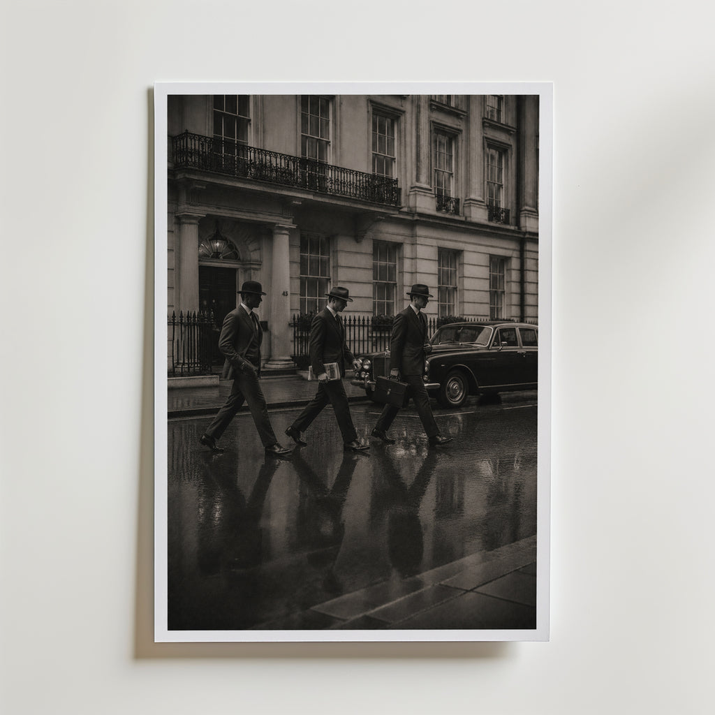 Plakat z dżentelmenami z Mayfair