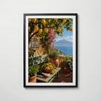 Marco Ricci Giardino dei Limoni Poster – solig citrusträdgård längs Sorrentokysten i södra Italien