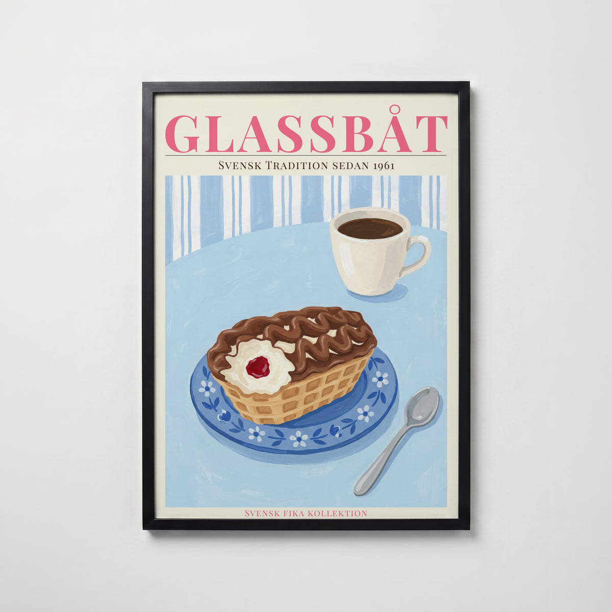Glassbåt – affisch med snyggt motiv, köp enkelt hos Bozetto i flera storlekar i hög tryckkvalitet