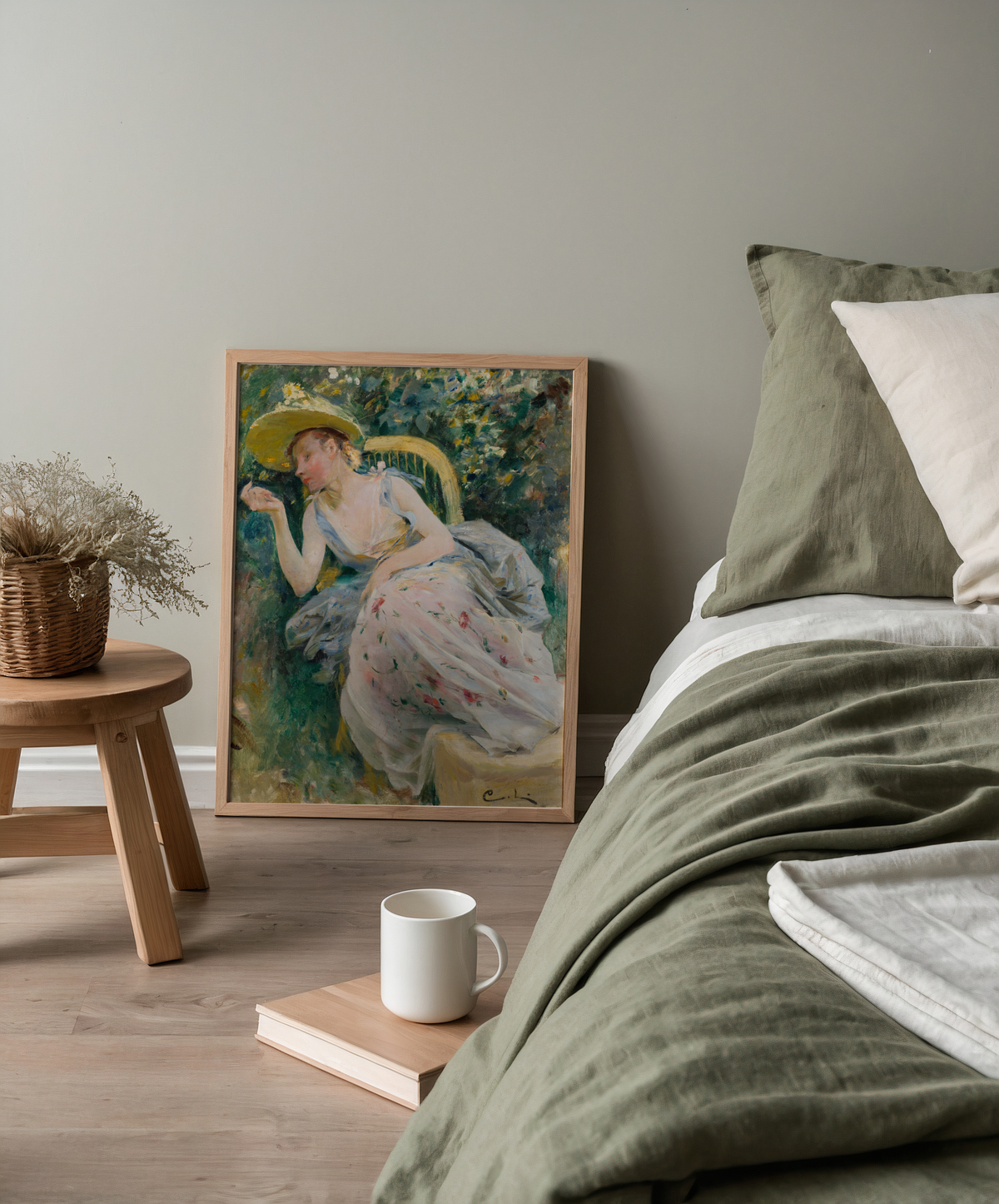 Mockup av Carl Larsson Study for affisch på vägg – köp enkelt hos Bozetto i hög kvalitet