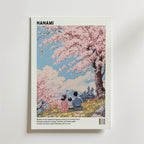 Springtime Hanami Family – stilfullt konsttryck från Bozetto, tryckt på matt finpapper