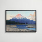 Fuji River Hasui Kawase poster visad rakt fram – Bozetto affisch i hög tryckkvalitet
