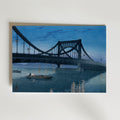 Kiyosubashi Bridge Hasui Kawase affisch på neutral bakgrund – poster från Bozetto