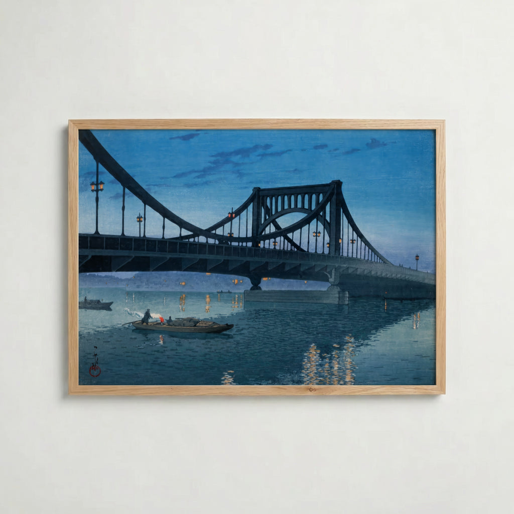Kiyosubashi Bridge Hasui – affisch med stilfullt motiv från Bozetto i hög kvalitet