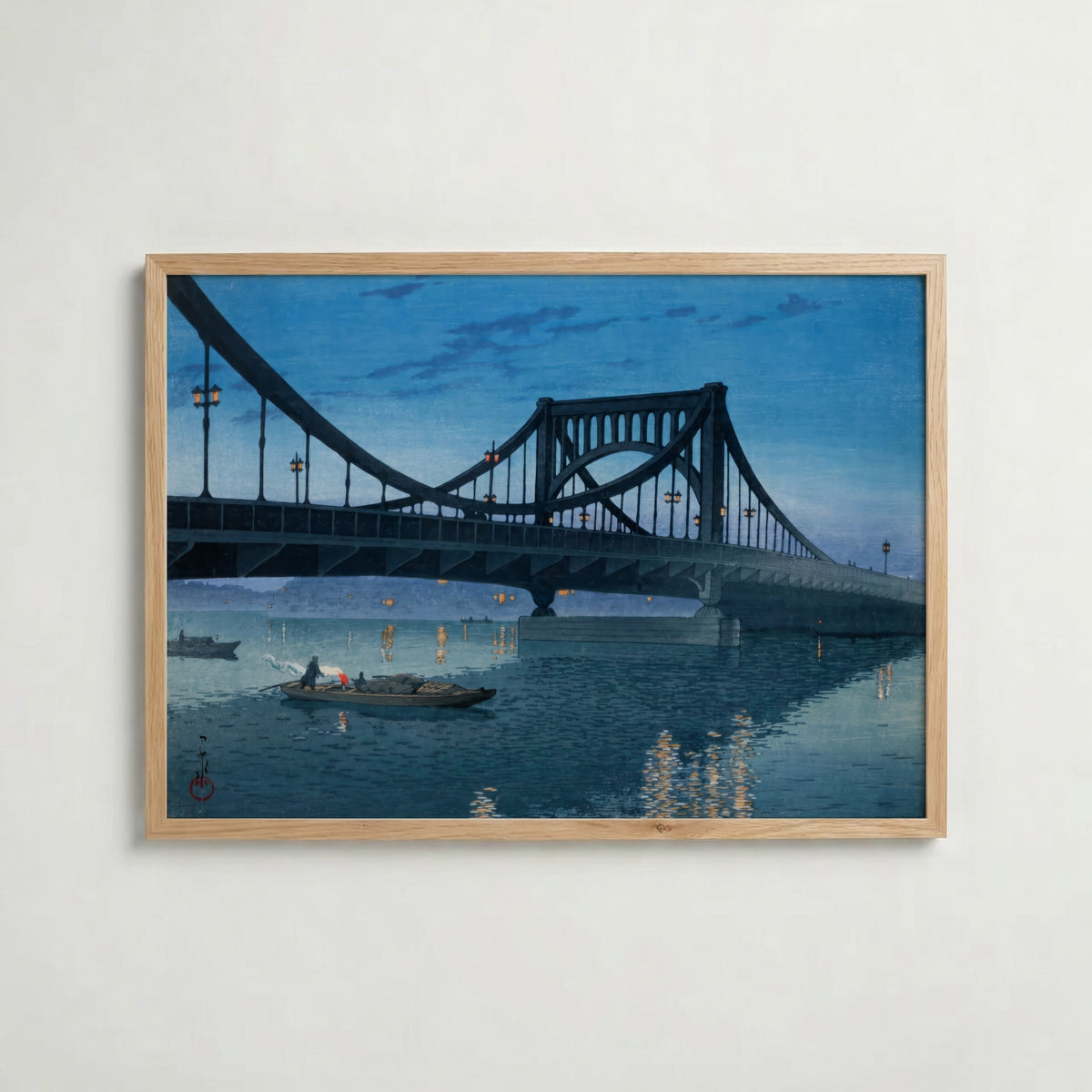 Kiyosubashi Bridge Hasui – affisch med stilfullt motiv från Bozetto i hög kvalitet