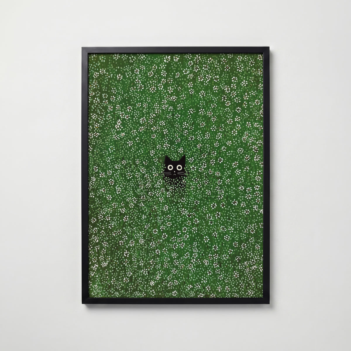 Hidden Meadow Cat – affisch med snyggt motiv, köp enkelt hos Bozetto i flera storlekar