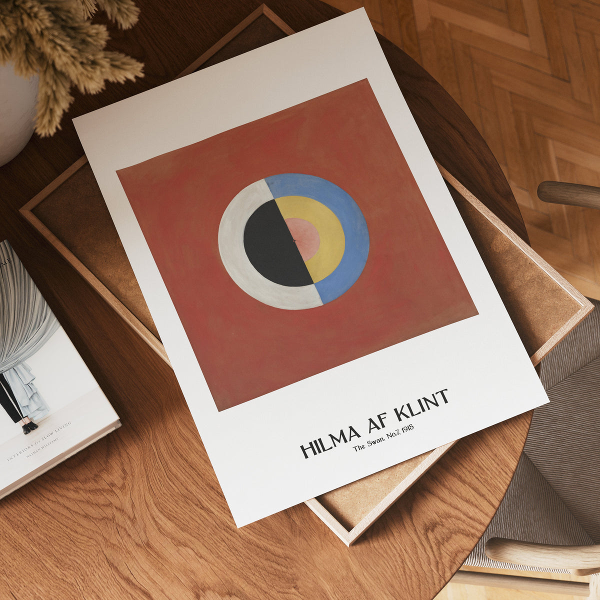 Affischmockup för Hilma af Klint The Swan No.7 – köp enkelt hos Bozetto i hög kvalitet