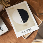 Hilma af Klint Buddhas poster visualiserad på vägg – stilren mockup från Bozetto