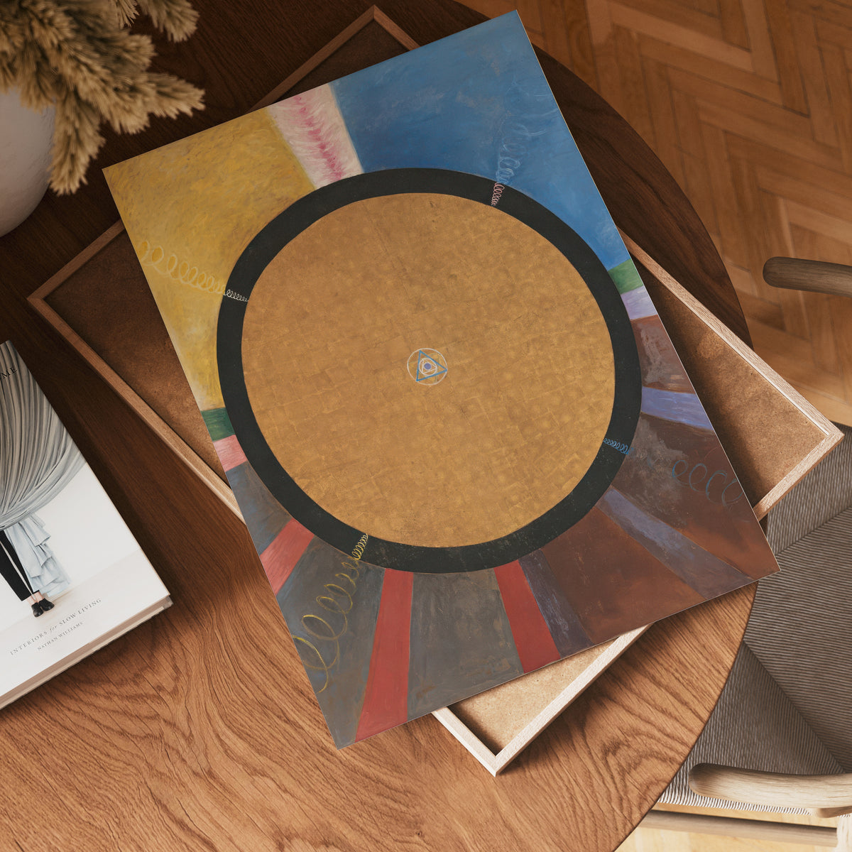 Storleksguide för Hilma af Klint Altarpiece – affisch från Bozetto i hög kvalitet