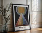 Hilma af Klint The Altarpiece poster visualiserad på vägg – stilren mockup från Bozetto