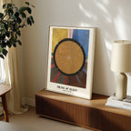Väggmockup av Hilma af Klint The Altarpiece affisch på ljus vägg – Bozetto konsttryck
