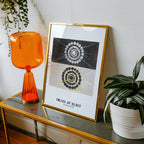 Hilma af Klint The Swan No.8 i väggmockup – konsttryck från Bozetto i hög kvalitet