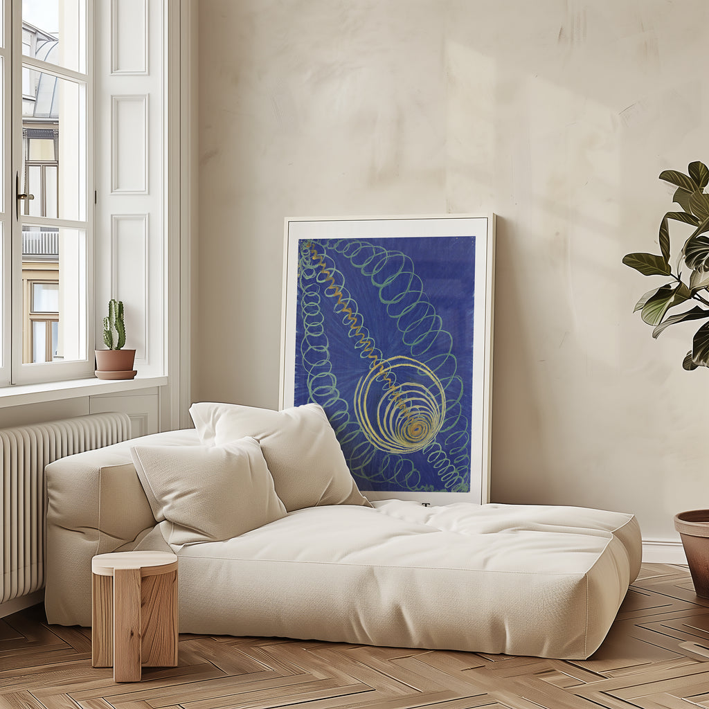 Hilma af Klint The WU Rose i väggmockup – konsttryck från Bozetto i hög kvalitet