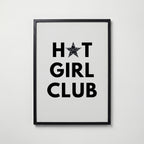 Hot Girl Club Poster – svart ram