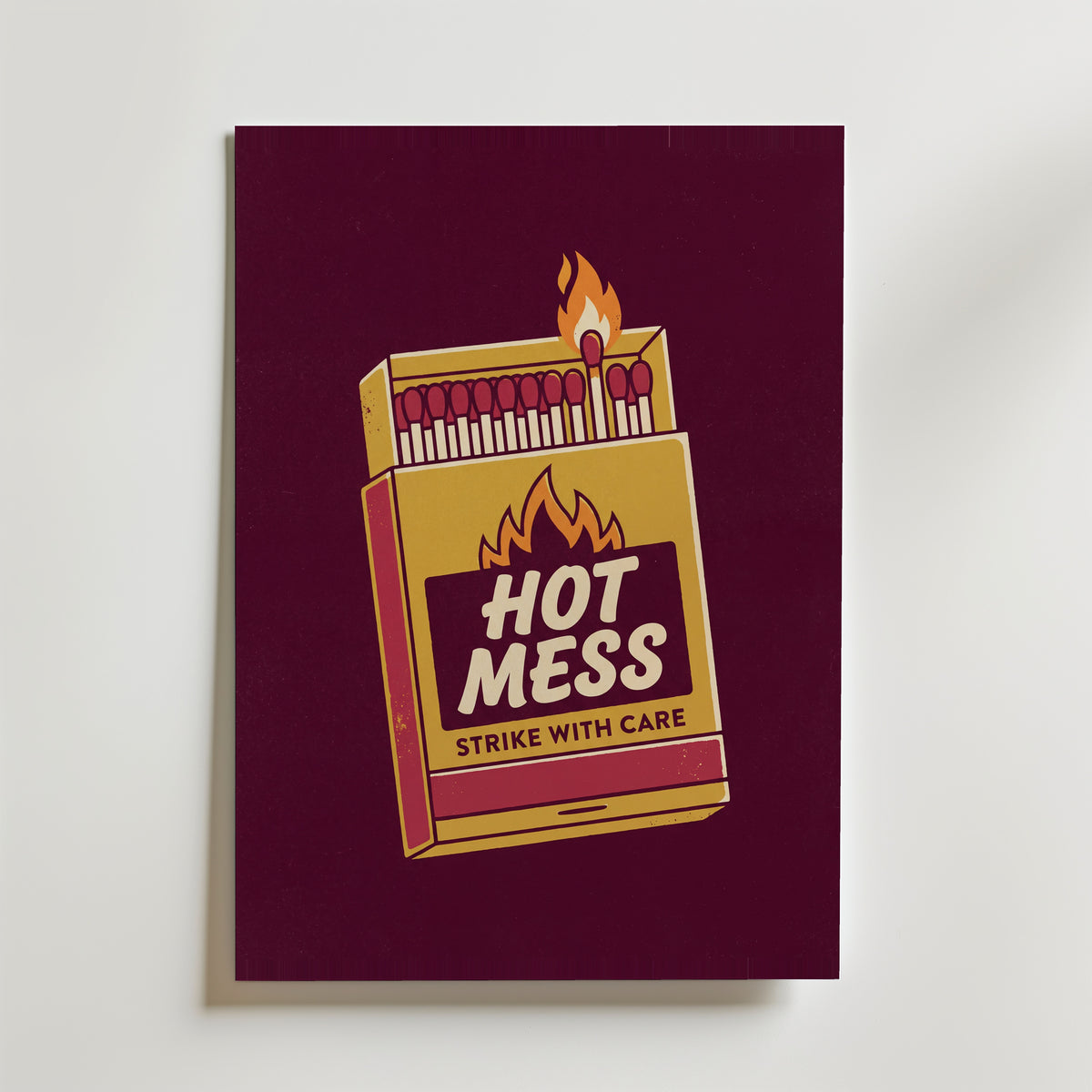Hot Mess Poster – canvas utan passepartout