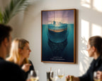 Inception poster visualiserad på vägg – se rätt storlek med mockup från Bozetto i hög tryckkvalitet