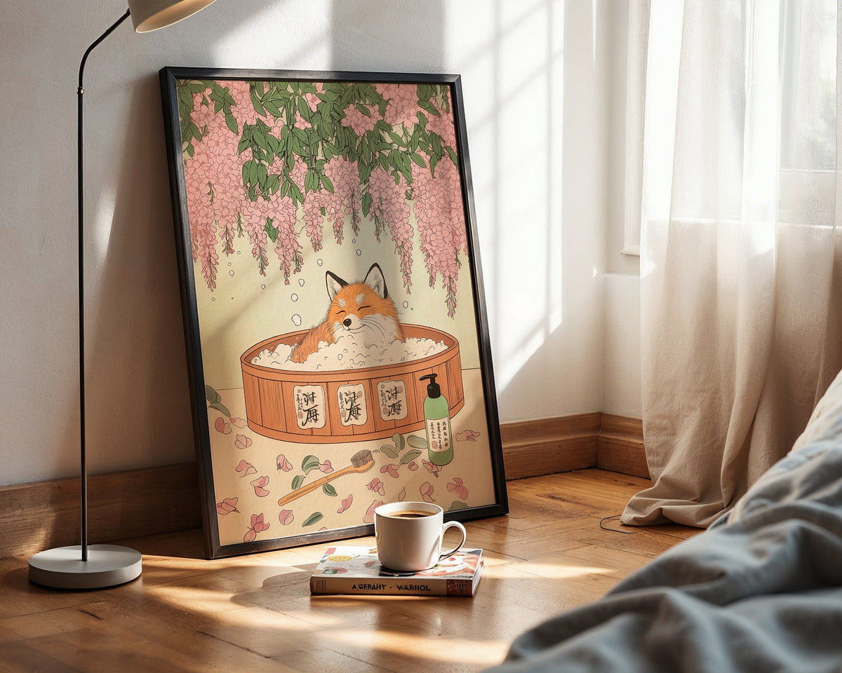 Mockup för Tranquil Fox – se hur affischen ser ut inramad på din vägg, Bozetto i hög tryckkvalitet
