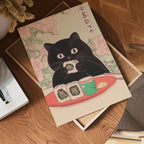 Sushi Cat i väggmockup – konsttryck presenterat i verklig miljö av Bozetto i hög tryckkvalitet