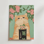 Mockup av Sushi Roll Cat affisch på vägg – köp enkelt hos Bozetto i hög kvalitet