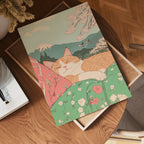Väggmockup av Spring Nap Under Fuji affisch på ljus vägg – Bozetto konsttryck – nr 4