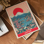 Japanese Red Sun poster visad rakt fram – Bozetto affisch i hög tryckkvalitet i hög tryckkvalitet