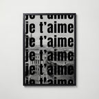 Je T'aime Paris Poster – svart ram