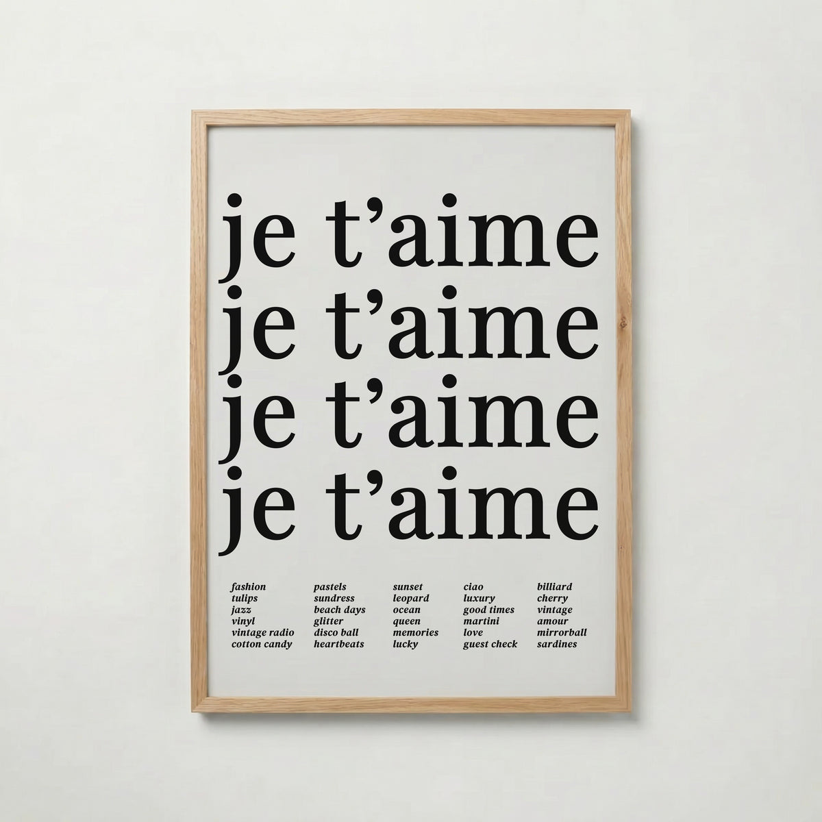 Je T'aime Echo Poster – ekram