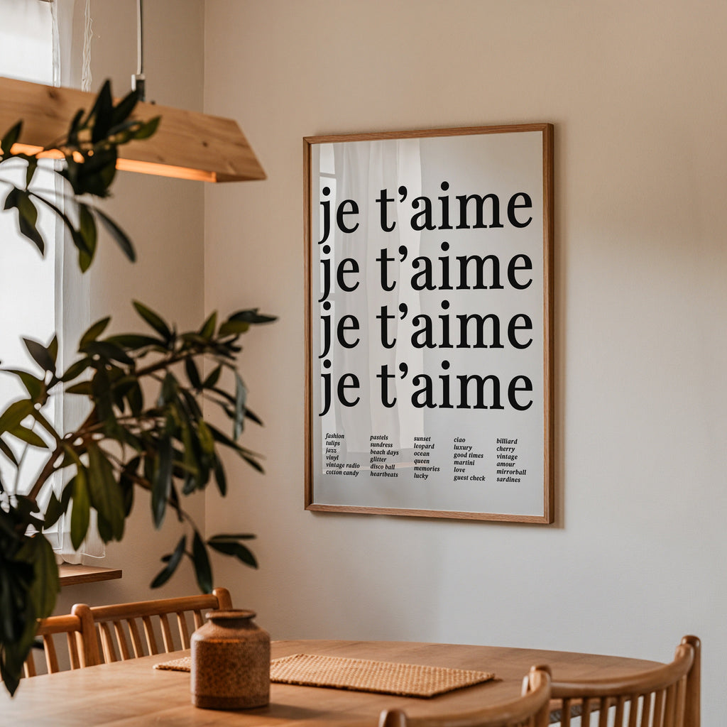 Je T'aime Echo Poster – i rum 4