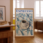 Espresso poster i stilrent hem med modern inredning – köp enkelt hos Bozetto i hög kvalitet