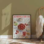 Svenska Jordgubbar poster i stilrent hem med modern inredning – köp enkelt hos Bozetto