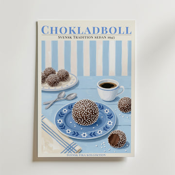 Chokladboll – stilfullt konsttryck från Bozetto, tryckt på matt finpapper i hög tryckkvalitet