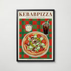 Kebabpizza – affisch med snyggt motiv, köp enkelt hos Bozetto i flera storlekar i hög tryckkvalitet