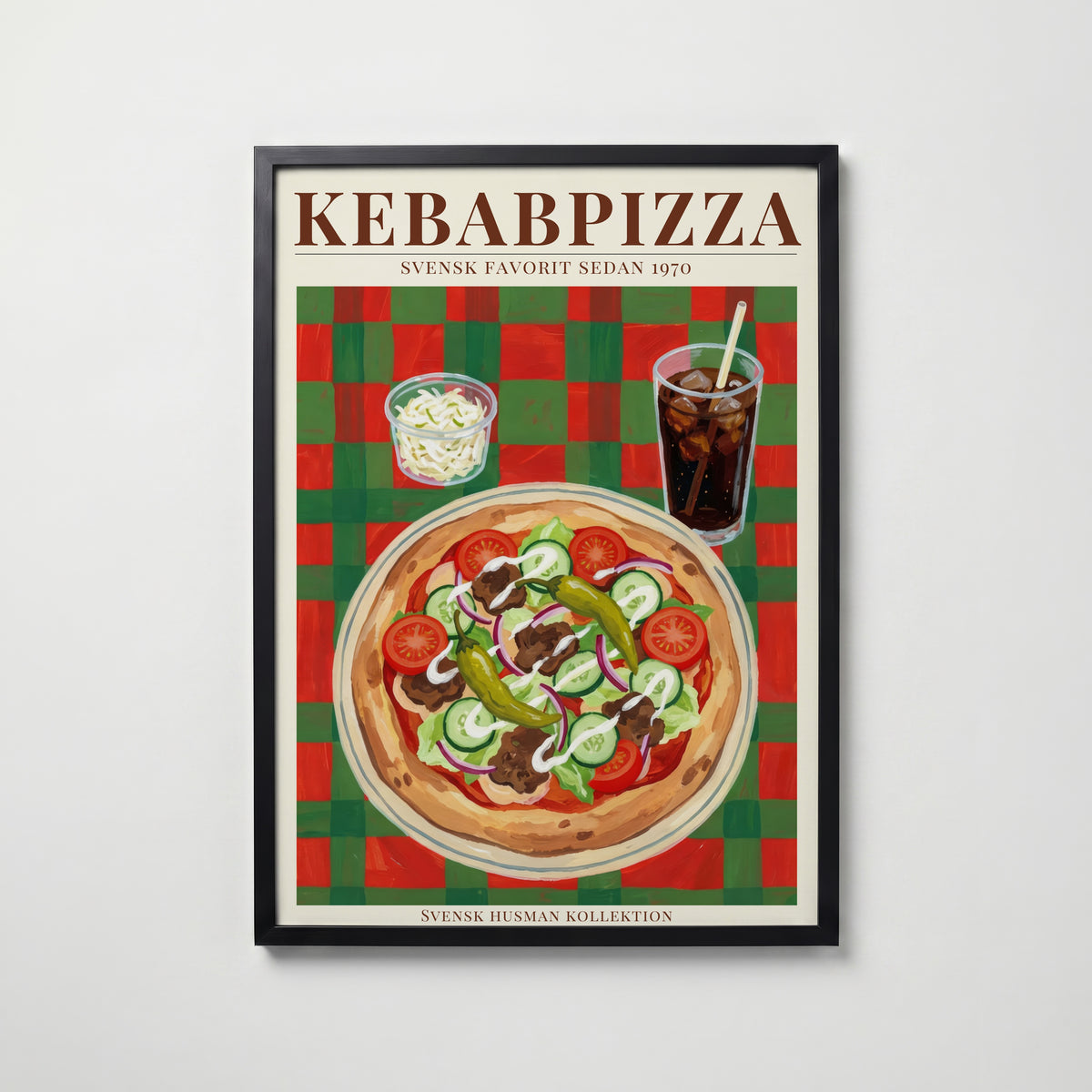 Kebabpizza – affisch med snyggt motiv, köp enkelt hos Bozetto i flera storlekar i hög tryckkvalitet