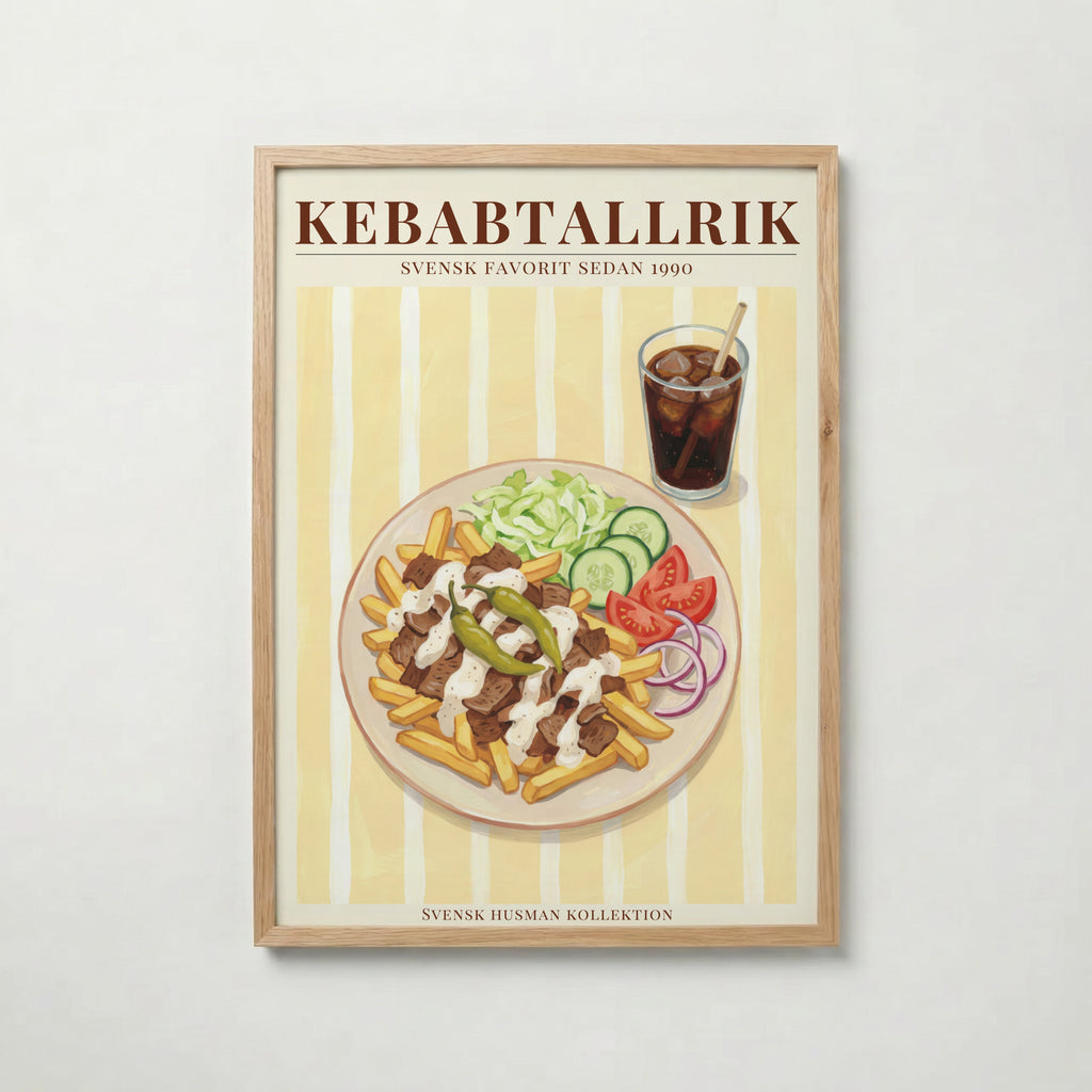 Kebabtallrik poster visad rakt fram – Bozetto affisch i hög tryckkvalitet i hög tryckkvalitet