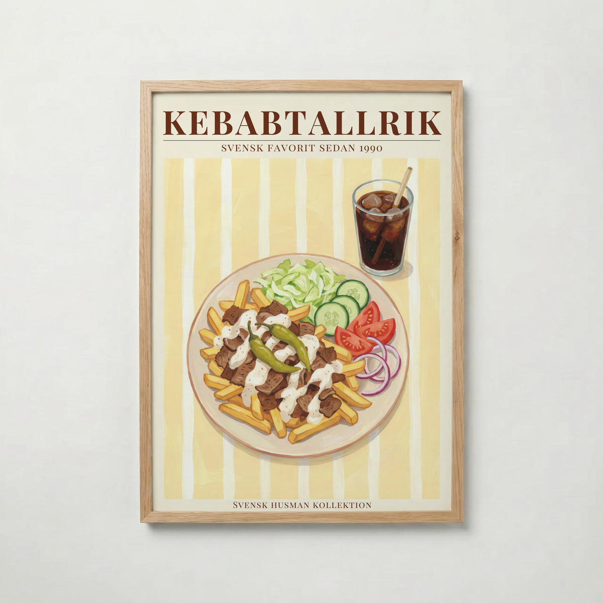 Kebabtallrik poster visad rakt fram – Bozetto affisch i hög tryckkvalitet i hög tryckkvalitet