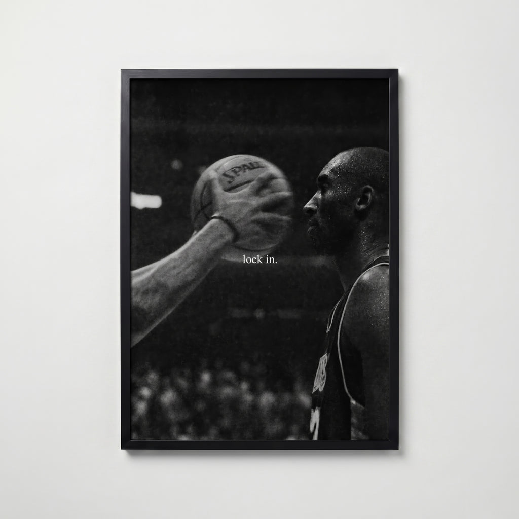Kobe Bryant Lock In – köp enkelt hos Bozetto konsttryck i hög kvalitet i hög kvalitet