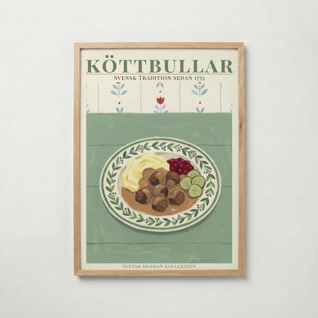 Köttbullar poster visad rakt fram – Bozetto affisch i hög tryckkvalitet i hög tryckkvalitet