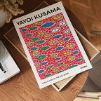 Yayoi Kusama Eyes Flying In The – stilfullt konsttryck från Bozetto, tryckt på matt finpapper