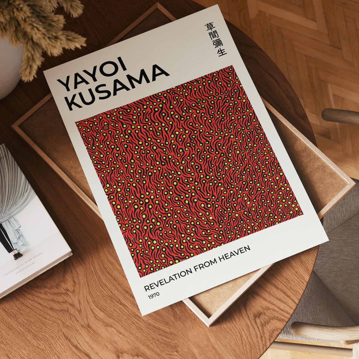 Yayoi Kusama Mind Swirl – affisch med stilfullt motiv från Bozetto i hög kvalitet