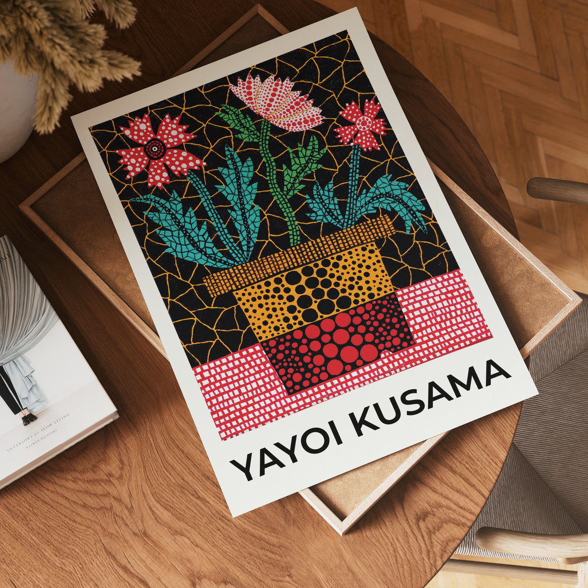 Yayoi Kusama Garden Rhythm – affisch med stilfullt motiv från Bozetto i hög kvalitet