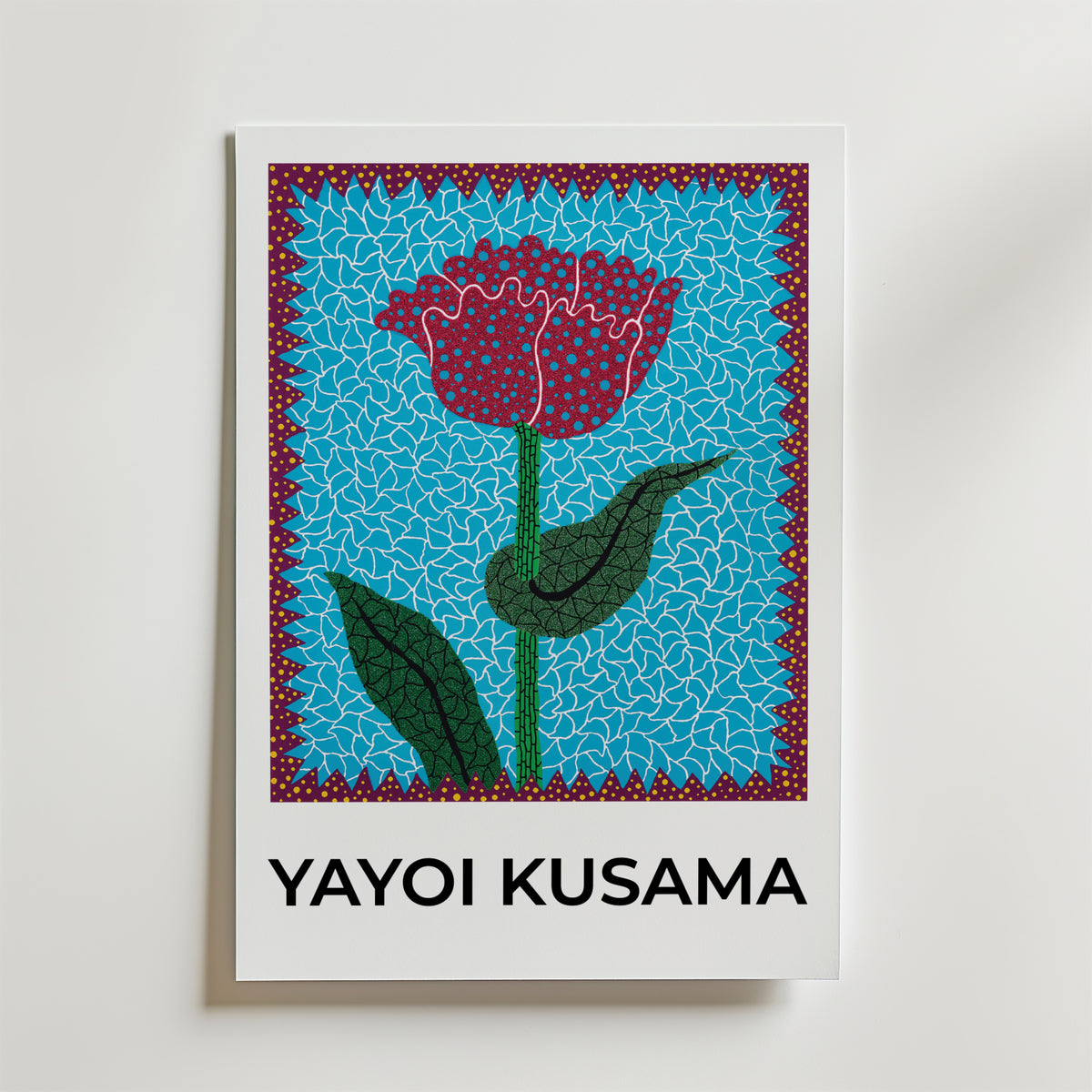 Yayoi Kusama Flower Pulse – stilfullt konsttryck från Bozetto, tryckt på matt finpapper
