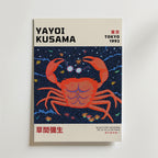 Yayoi Kusama Cosmic Crab – stilfullt konsttryck från Bozetto, tryckt på matt finpapper