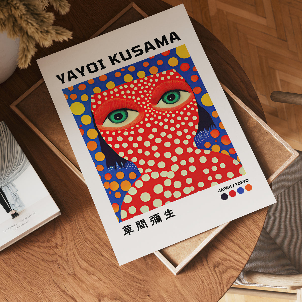 Yayoi Kusama Dots – affisch med snyggt motiv, köp enkelt hos Bozetto i flera storlekar
