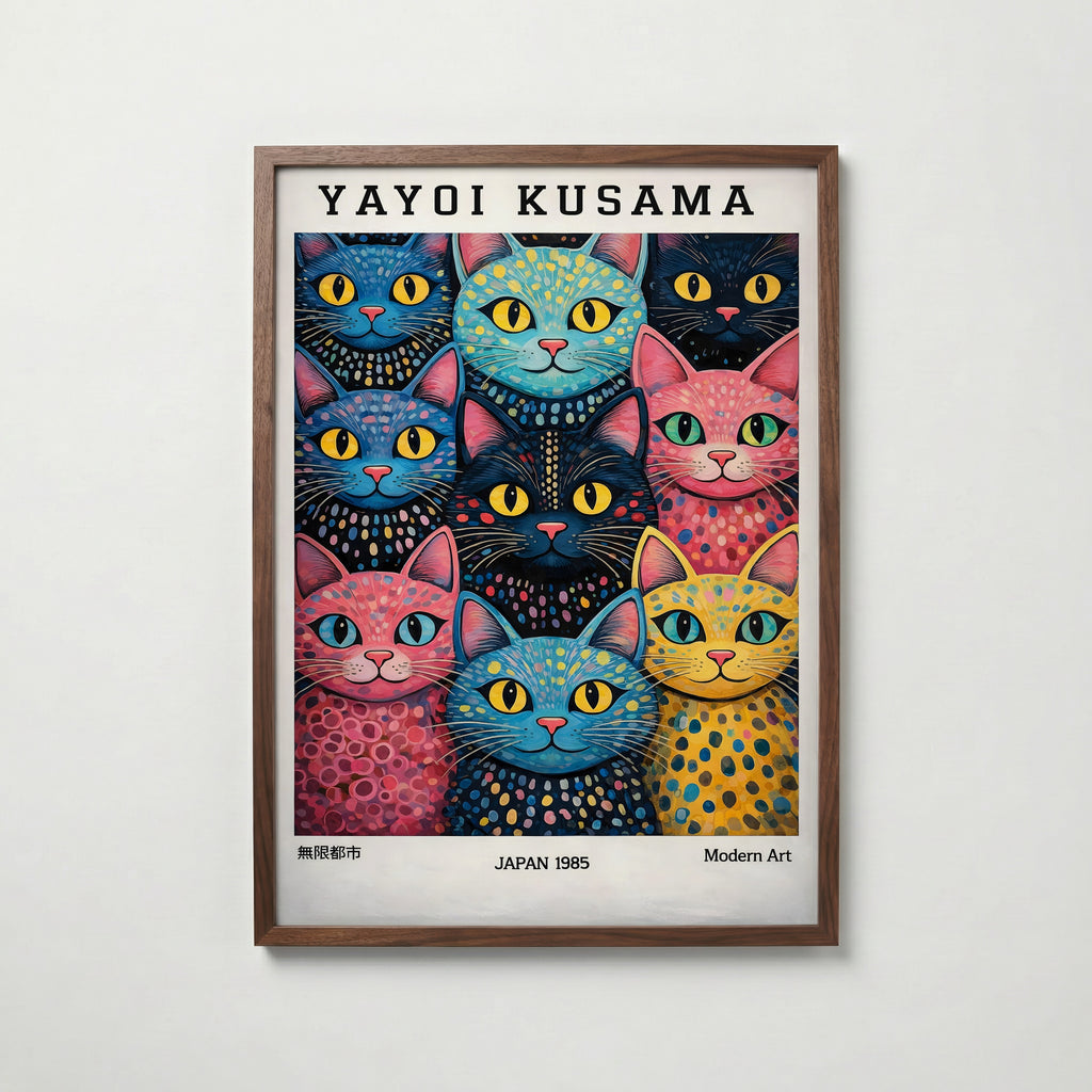 Yayoi Kusama Polka Dot Cat – köp enkelt hos Bozetto konsttryck i hög kvalitet i hög kvalitet