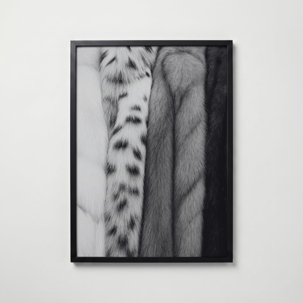 Soft Pelt Layers Poster – svart ram