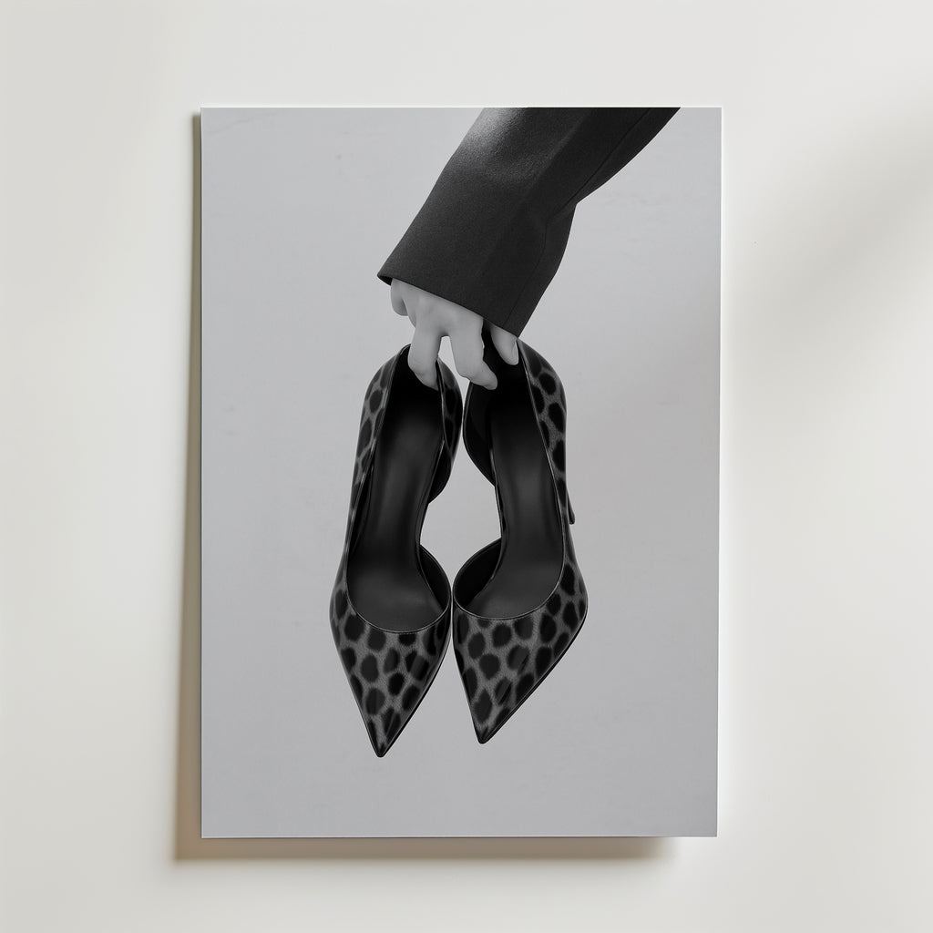Carried Leopard Pumps Poster – canvas utan passepartout