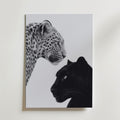 Leopard Meets Panther Poster – canvas utan passepartout