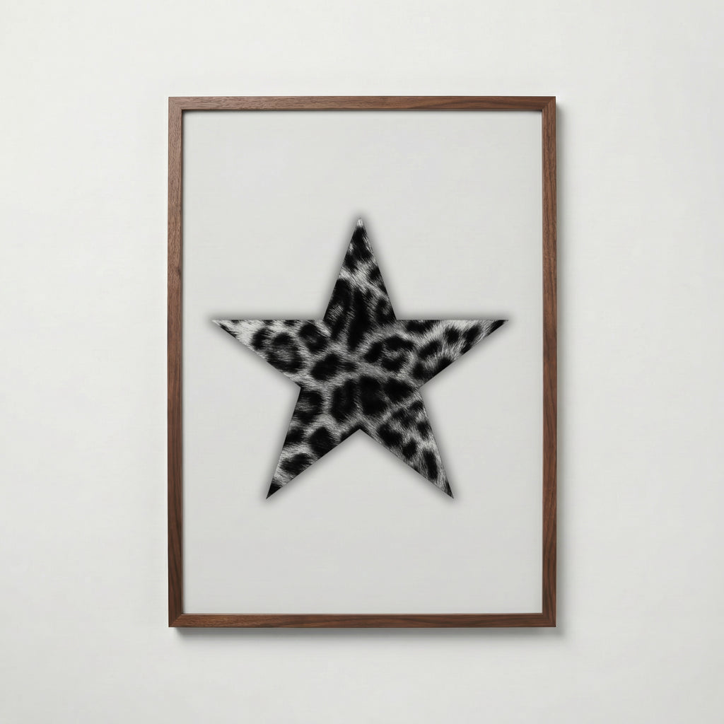 Leopard Star Cutout Poster – valnötsram