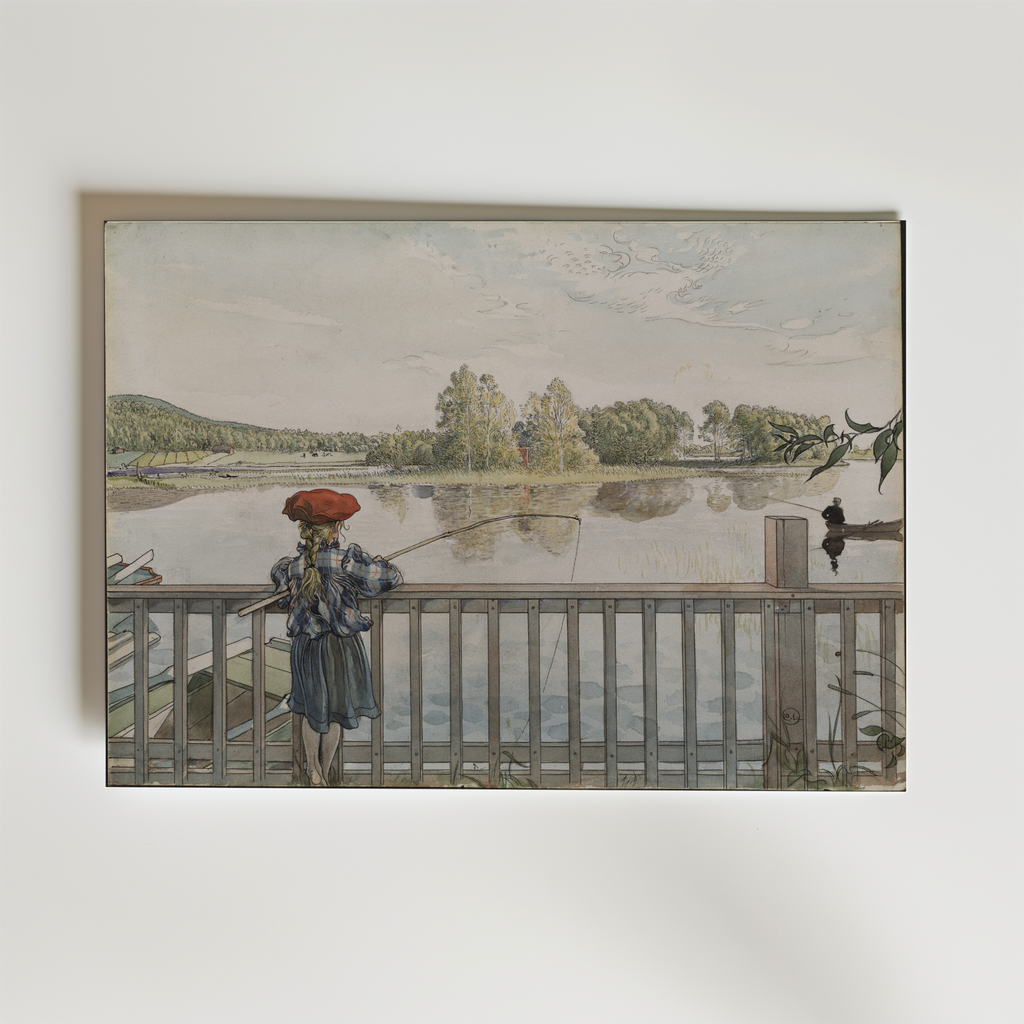 Carl Larsson Lisbeth Angling – stilfullt konsttryck från Bozetto, tryckt på matt finpapper